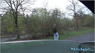 Blonde Teen Agrees To Flash Tits & Pussy For Money And Takes Creampie In Back Of Car