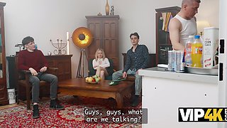 Daddy Proves His Dick Is Bigger Than His Two Sons Cocks