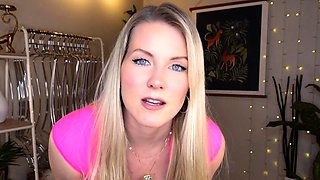 Glamour babe with big boobs masturbates in lingerie