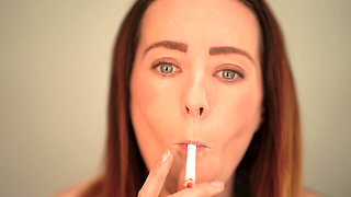 Close up Smoking - Sexy Lip & Smoke Tease