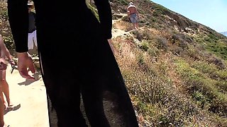 Shy Goth Exhibitionist - Beach Trek High Cut Gown