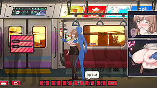 Curvy Adult Store Clerk in Naughty Encounters - Passionate Foreplay, Public Train Action, Solo Pleasure Scene, and Extreme Sex