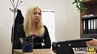 LOAN4K. Blondie with a natural sweet body... Will she get a loan?