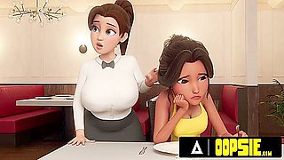 Waitress Gets Mouth And Ass Filled With Cum During Service! 3d Porn! - Car Toon