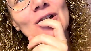 Close-up of Merce Masturbating in a Chair, Horny as Fuck