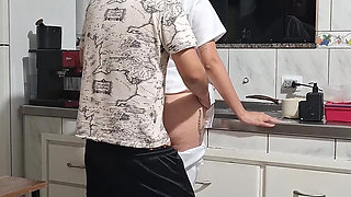 The Maid Got Fucked in the Ass in the Kitchen While Washing the Dishes.