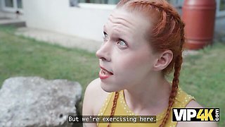 Cougar Linda de Sol Plays With Her Vibrator in the Backyard While Her Boyfriend Is Away