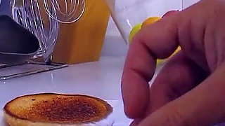 Skinny Asian teen Sharon anal fucked by step dad in kitchen