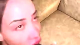 Eloa Lins Sucking on a Big Black Monster Cock