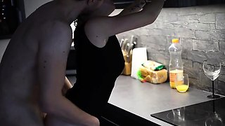 Kitchen Counter Quickie - Listen to My Orgasm