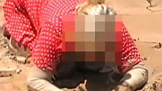 Julie Gets Messy in Mud - Huge Natural 38F Tits Swing in Wet Dirt Outside