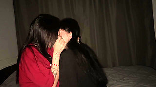 "OH, NO" MY STEPSISTER FUCKED ME HARD IN THE SCISSORS. LESBIAN SEX