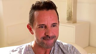 Solo pornstar jerks and cums