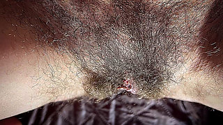 Hot Stepmom Plays with Her Dirty and Hairy Close-up