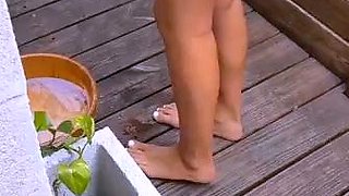 Blonde Stepdaughter's Secret Shower Affair with Daddy