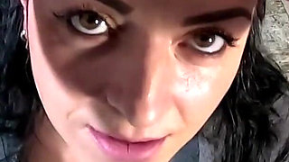 Bathrobe MILF Hair Drying and Brushing Blowjob with Cum in My Hair