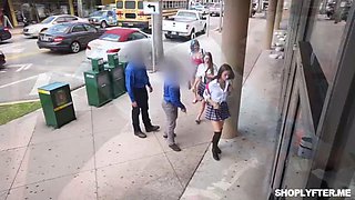 College thief Eden Sin fucked a huge cock by Pervz: Blowjob, Doggy  Hardcore Porn