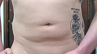 Chubby Showing off Naked Fell on the Net