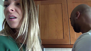 Sweet brunette gets pounded by his big black cock