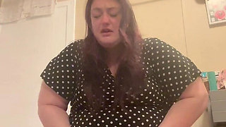 PAWG BBW Clogs the Toilet Due to Holding Everything for Hours: with Lots of Farts and the Sound of Her Using the Restroom or Bat
