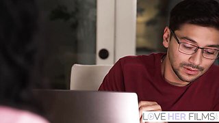 Cum on feet sex with innocent Raven Lane and Max Fills from Love Her Films