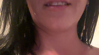 Soft Blue Dress, No Bra - Natural Tease in the Light