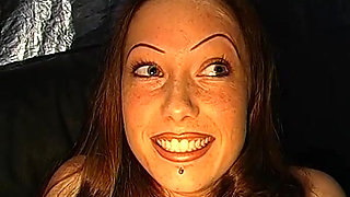 Wild Bukkake Orgy: Two Collared Sluts Get Faces Drenched in Cum!