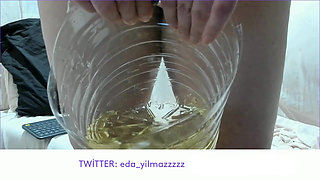 Pee Close up. Turk Reveal