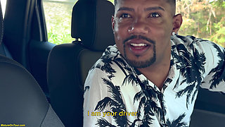 BBW Mature Outdoor Ass Fucked by a Taxi Driver