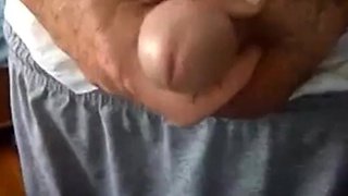 Mature Daddy Strokes His Big Cock on Webcam