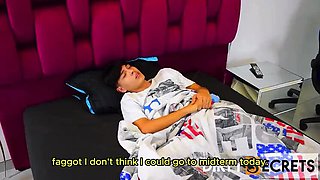 Stepson Fakes Sick To Fuck His Hot Blonde MILF Step Mom - Full Creampie & Deep Throat