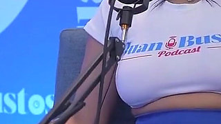 Oiled Latina with Beautiful Tits Kataleya Ross Hops up the Vibrator Machine Until She Cums! Juan Bustos Podcast