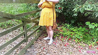 I Hope No One Saw Me Flashing My Big Tits in the Woods Homemade Ass Pussy Masturbation Mature Cheating Wife Stepmother BBW Wife