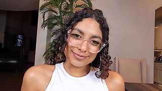 Petite Indian teen enjoys intense pov creampie with daddy