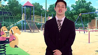 Japanese Teen In Uniform Banged Sideways