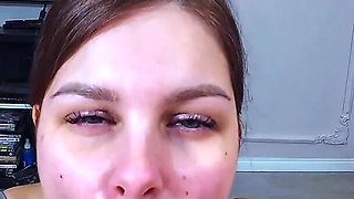 Hot Amateur Sucking Cock and Taking Cumshot Like a Pro