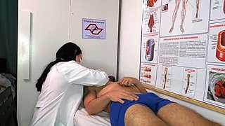 Nurse Jennifer Pimenta Excited By Patient's Big Cock - Rough Medical Fetish & Deep Throat Blowjob