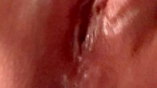 Wet squirting clit play