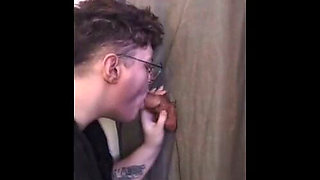 Deepthroating and Facefucked at the Gloryhole