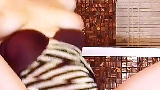 Blonde skinny step sister seduces stepbrother in bathroom and fucks him