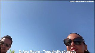 Reality Porn - Bukkake On A Beach With Strangers With Full Balls With Ava Moore