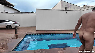 The Black Amazon Busts Balls by the Pool