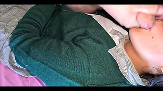 A Blowjob. This Young Student Loves to Eat Cum