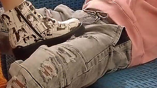 Foot fetish - Japanese boots