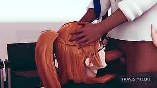 Office Seduction with Busty Redhead Secretary After Hours Punishment