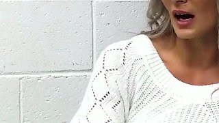 POV light-haired mummy in uniform gets tough sex