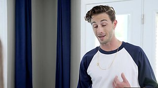 Hairdresser fucks stepbro after haircut