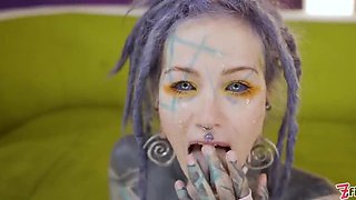 Dreadlocks Girl Double Anal Threesome with Gape and Prolapse