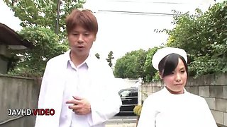 Miho Tsujii Wild Asian Nurse Licks and Fucks Hardcore - JAV Uncensored Blowjob