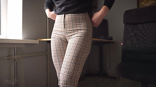 Naughty Coworker Cameltoe Tease And Denial